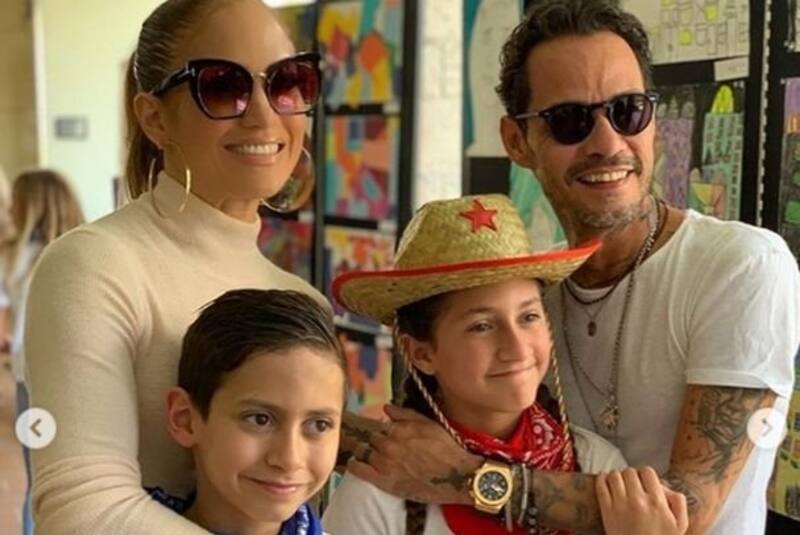A parecer los hijos de JLo y Marc Anthony no fueron a la boda - Créditos: Twitter