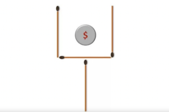Acertijo lógico: Saca la moneda con solo mover dos cerillos
