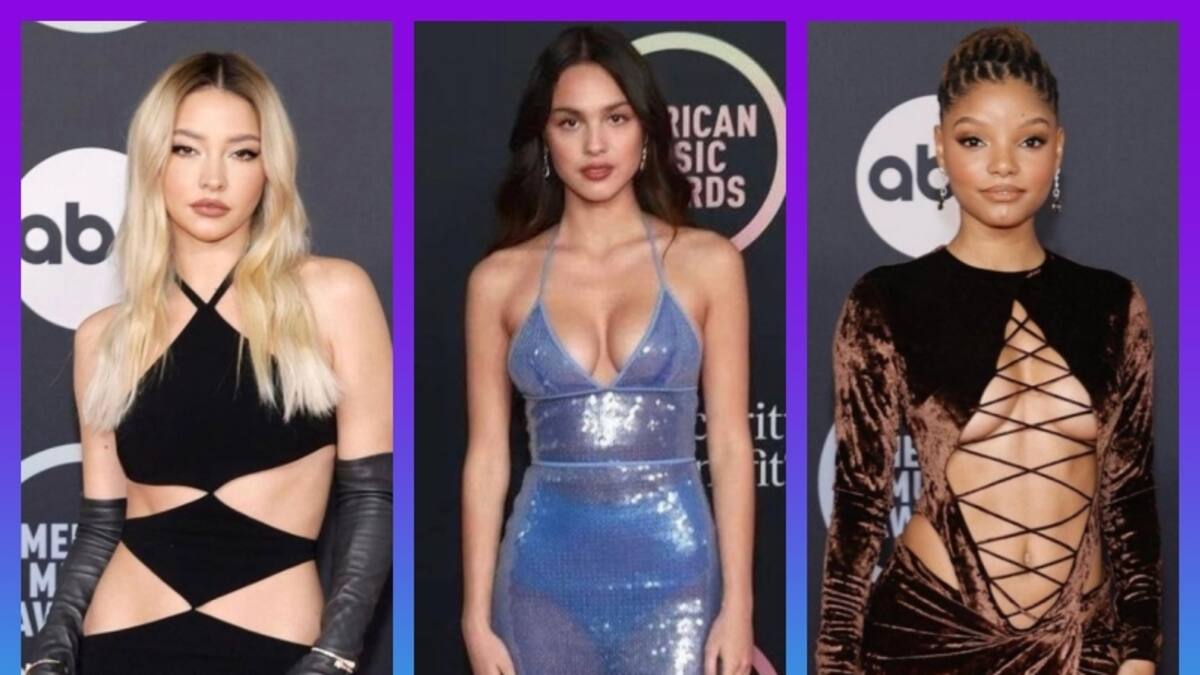 Famosos deslumbran en la alfombra roja de los American Music Awards 2021