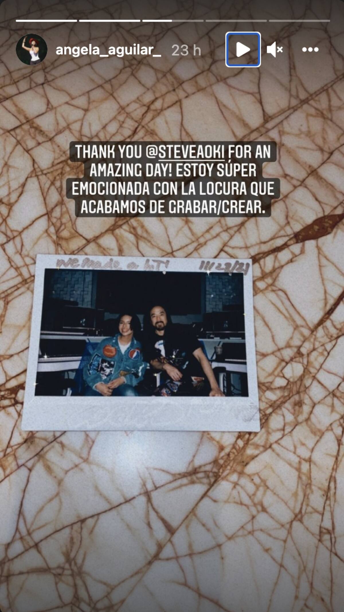 Angela y Steve Aoki - Créditos: Instagram: @angela_aguilar_