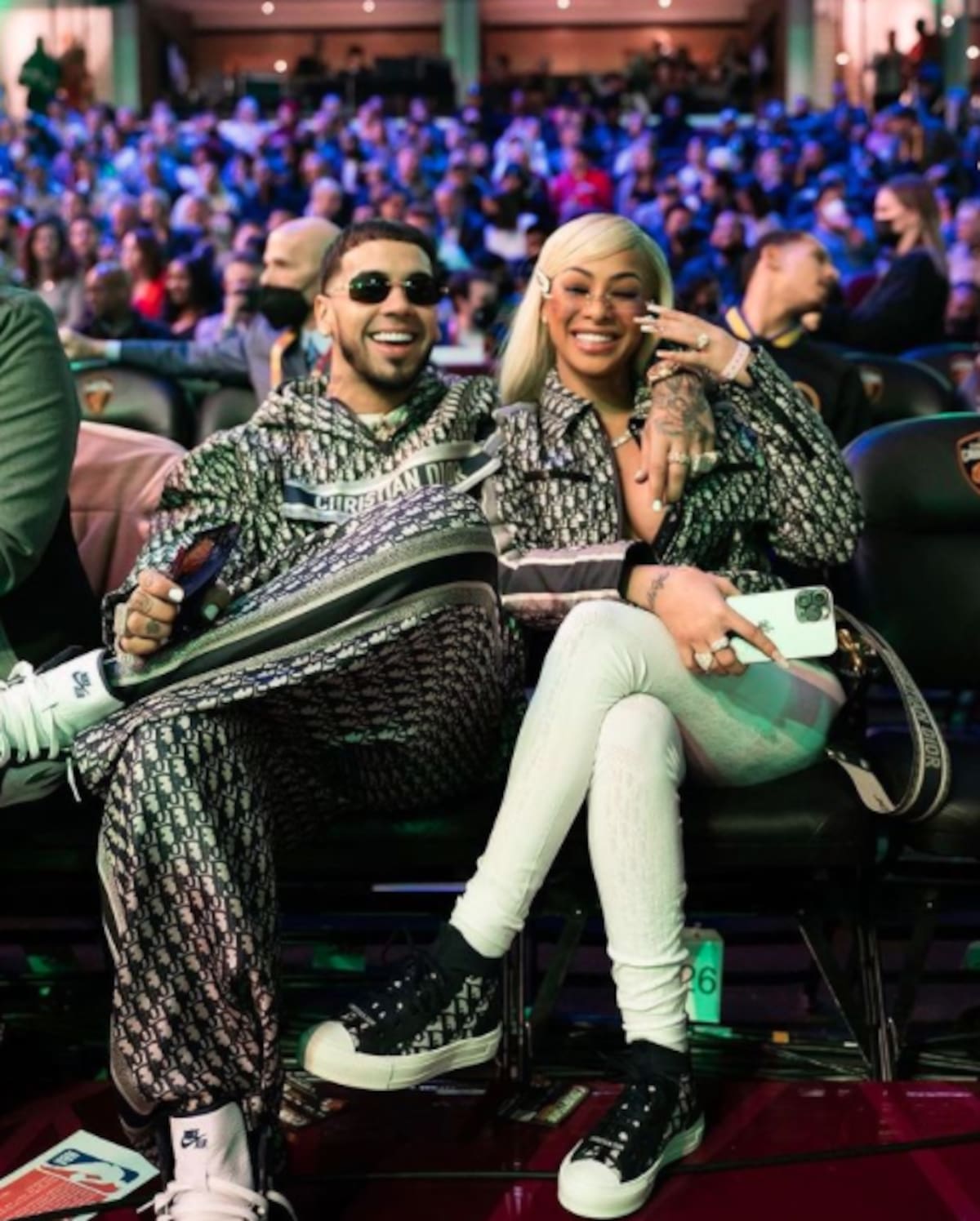 Así lucieron Yailin y Anuel AA en el evento de estrellas de la NBA - Créditos: Instagram