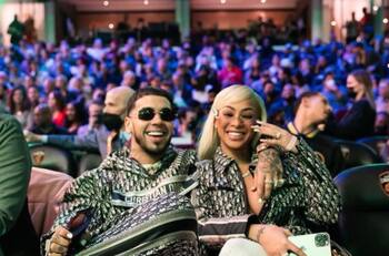 Yailin y Anuel AA lucen enamorados y extravagantes en el Juegos de las Estrellas de la NBA