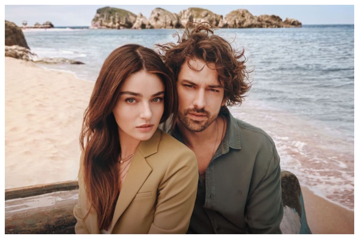 Los protagonistas de la serie turca Isla esperanza (también El cuento de la isla): los actores Ayça Aysin Turan (Haziran) y Alp Navruz (Poyraz).