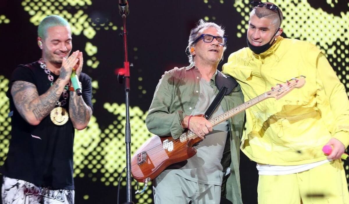 Bad Bunny, J Balvin y Marciano Cantero se unieron para grabar una canción en 2019. - Créditos: Twitter