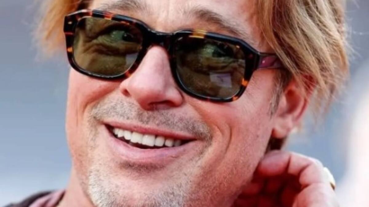 Brad Pitt aparece con falda para evitar el calor en Europa