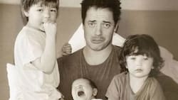 Así de grande están los hijos de Brendan Fraser, el actor favorito al Oscar por “The whale”