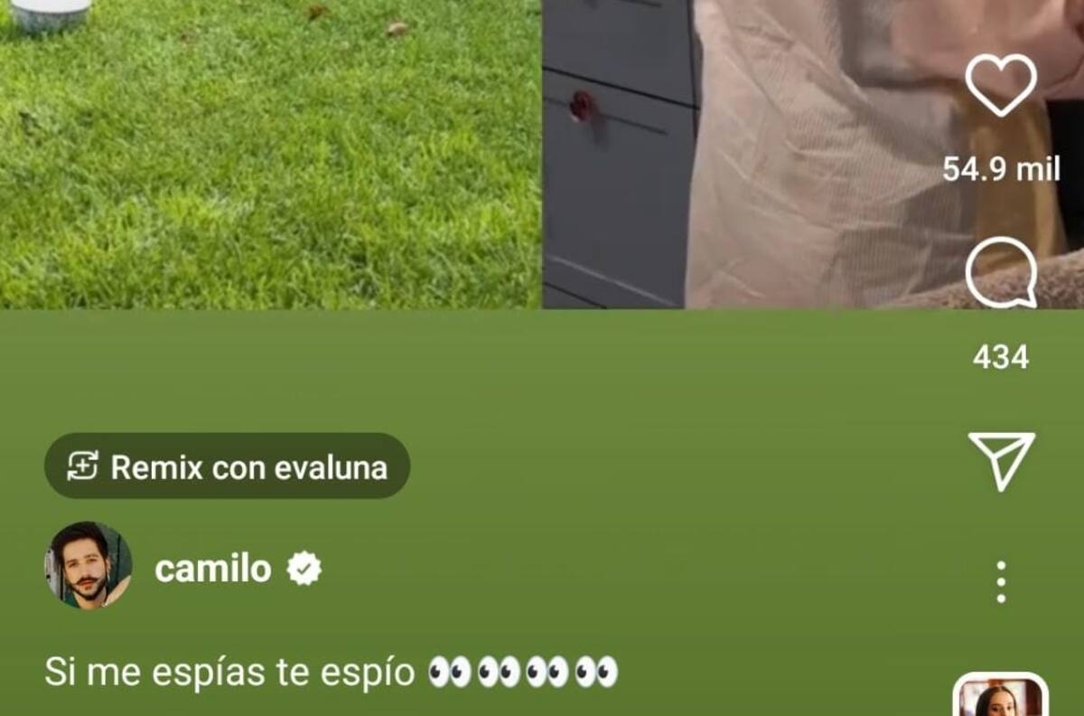 Camilo espía a Evaluna en momento familiar, como hizo ella cuando él bailaba con Índigo