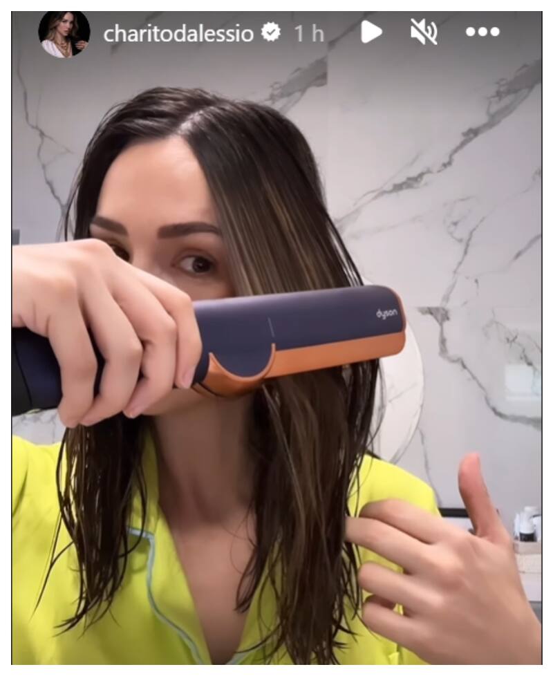 Charito D'Alessio ha pedido que respeten su privacidad tras informar su separación. Publicó en sus stories de domingo su alisamiento de cabello.