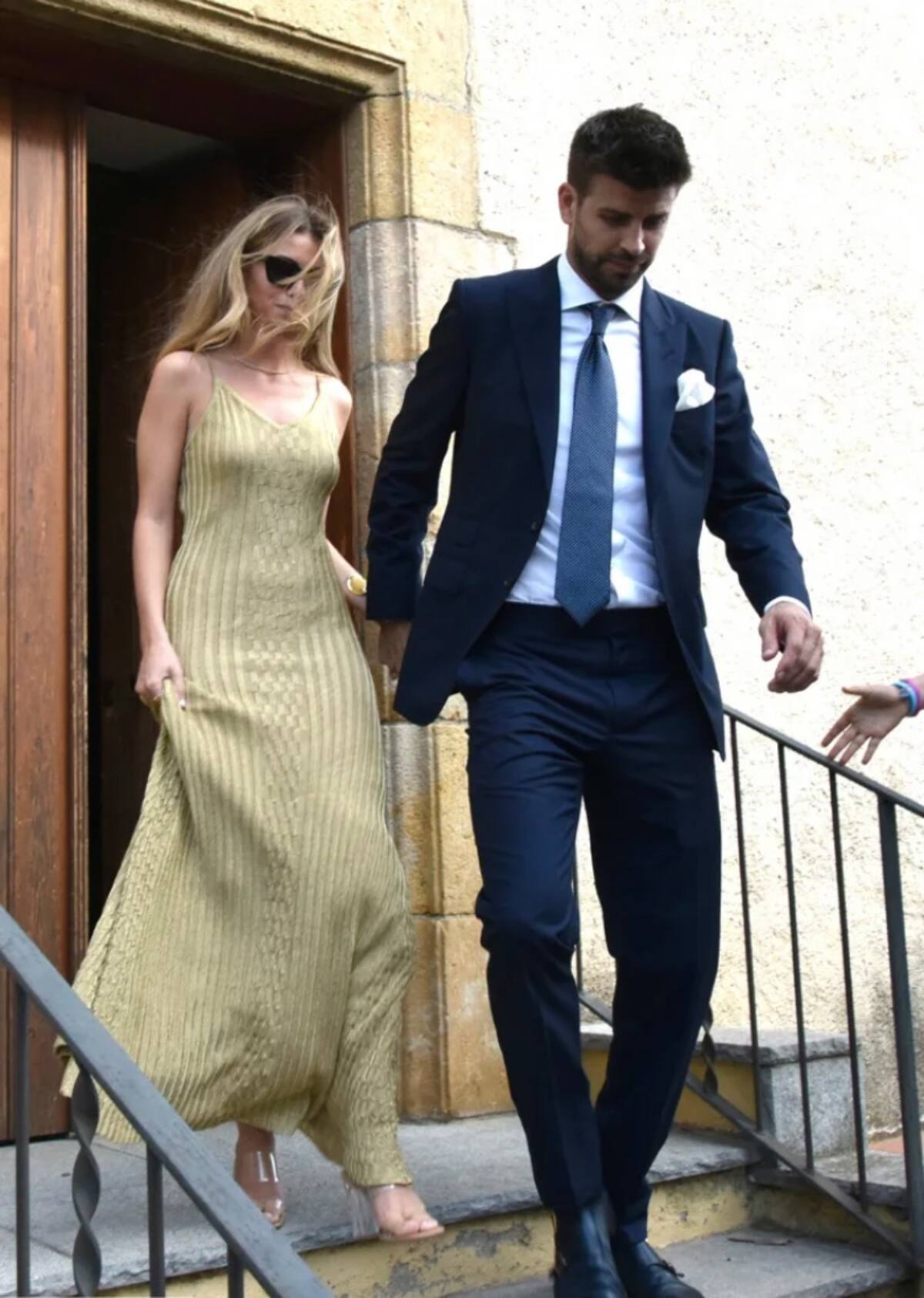 Gerard Piqué asisitó a la boda sin sus hijos, Milas y Sasha.