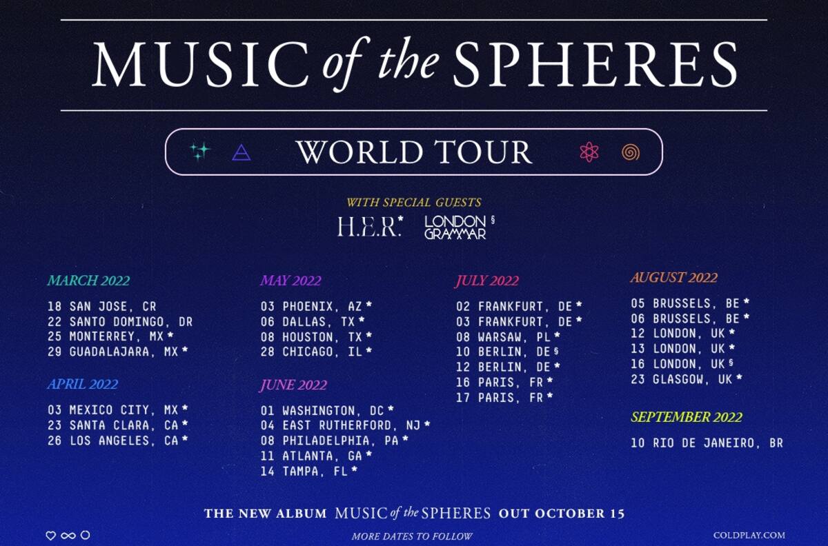 ¡Coldplay vuelve a México con tres conciertos y ya puedes comprar los boletos!