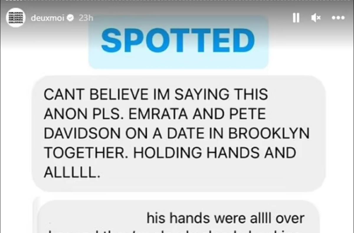 Emily Ratajkowski fue vista en cita romántica con Pete Davidson