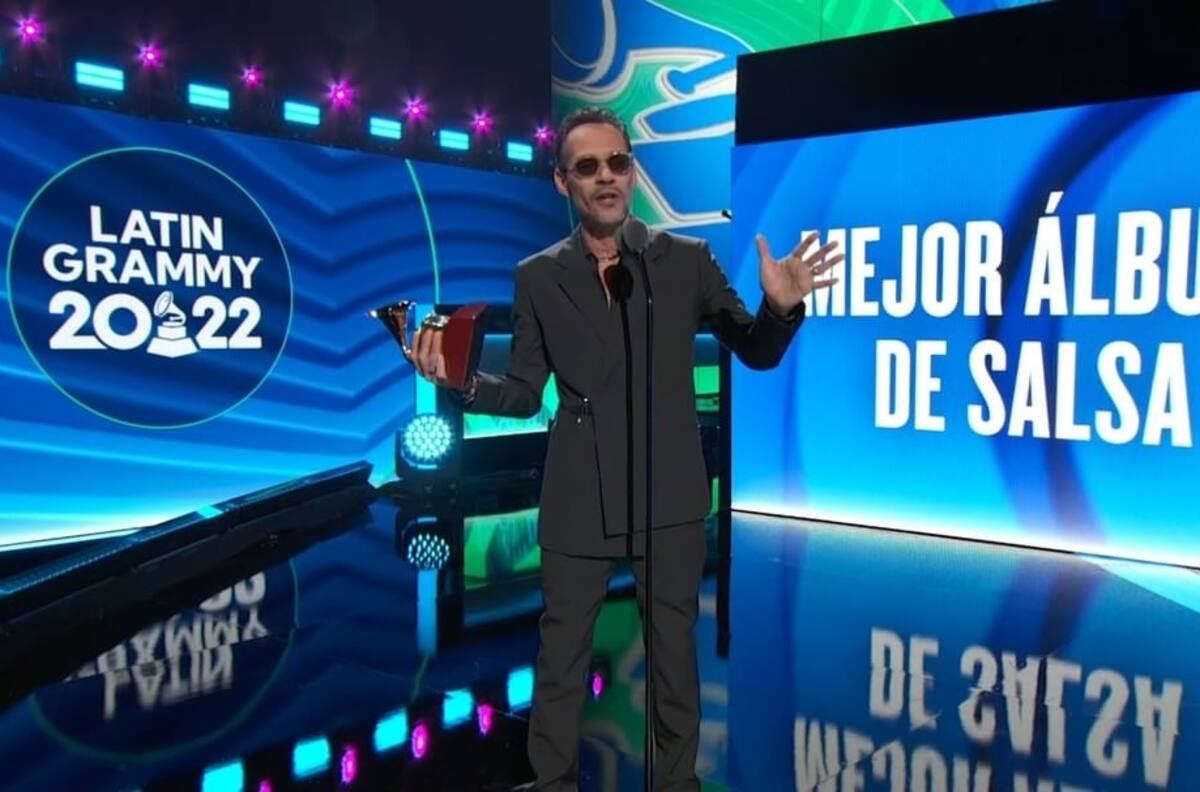 Marc Anthony dedicó el primer Latin Grammy de la noche a Nadia Ferreira