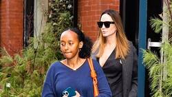 Zahara Jolie-Pitt estrena radiante look mientras pasea con Angelina Jolie por Nueva York