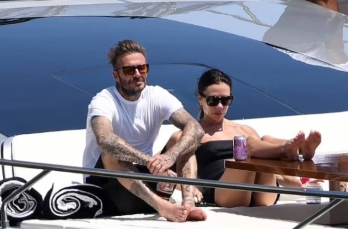 La familia Beckham vacacionó en un lujoso yate antes de la boda de Brooklyn y Nicola Peltz