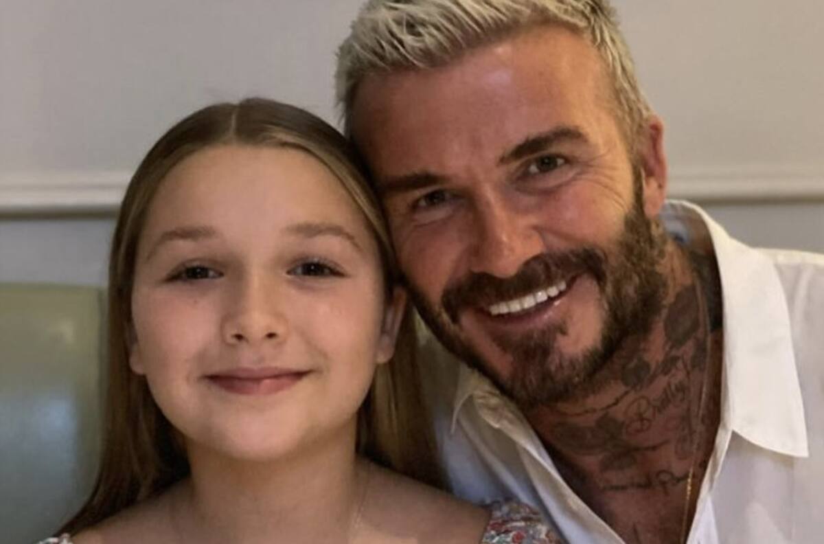 David Beckham pasa un divertido momento con su hija Harper mientras le cumple un sueño