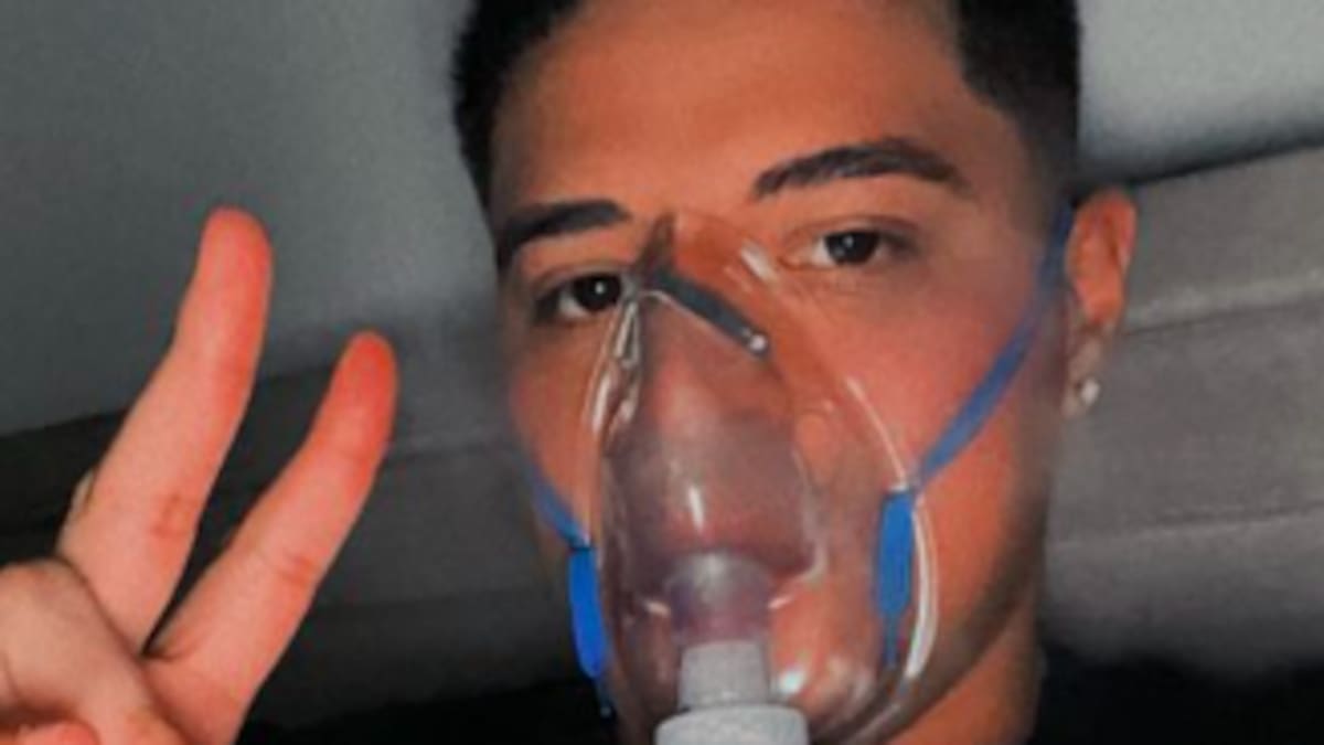 Eduin Caz aparece en redes con máscara de oxígeno tras anunciar que será papá