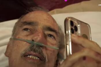 Andrés García aparece debilitado para defender a su esposa: “No te metas con mi familia”