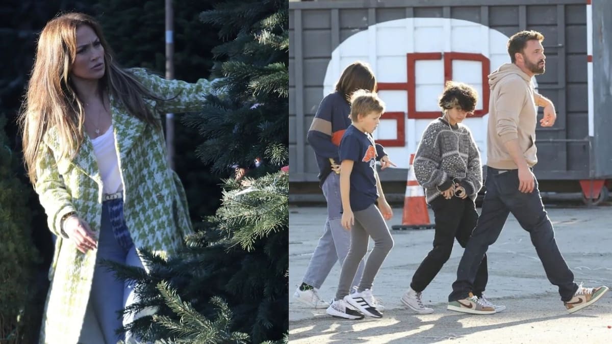 Jennifer Lopez y Ben Affleck reúnen a sus hijos para escoger el árbol de Navidad perfecto