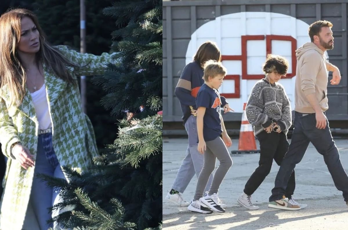 Jennifer Lopez y Ben Affleck reúnen a sus hijos para escoger el árbol de Navidad perfecto