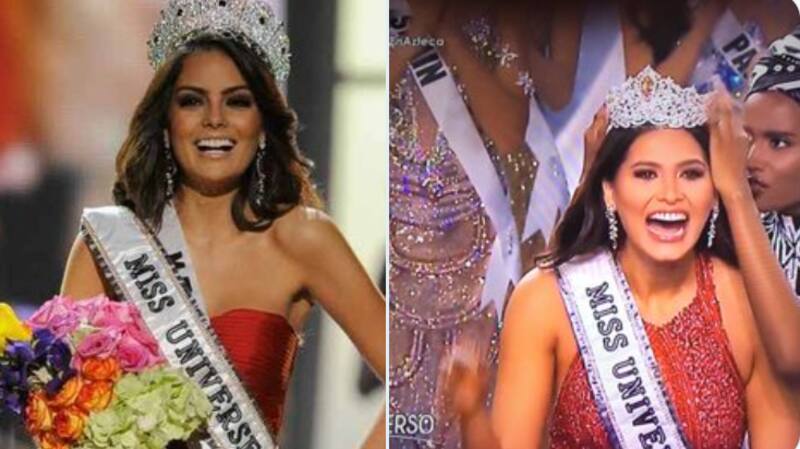 El encuentro entre dos ex reinas de belleza: Andrea Meza y Ximena Navarrete - Créditos: TWITTER