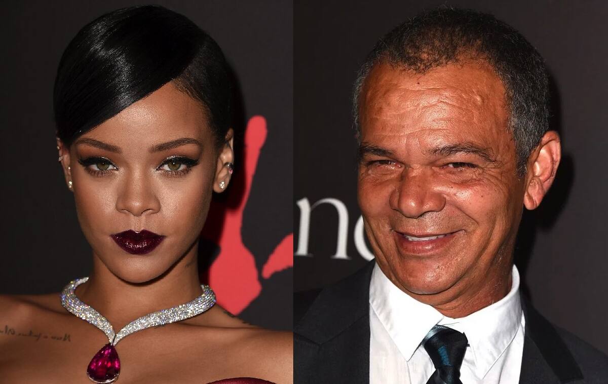 El padre de Rihanna se encontraba en las graderías con su pareja cuando el aspecto de su hija le llamó la atención. - Créditos: Twitter