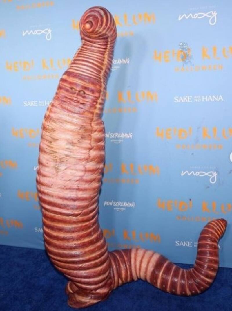 El pánico que Heidi Klum pudo superar al disfrazarse de gusano - Créditos: Instagram