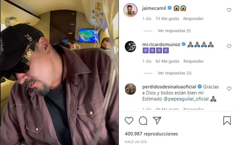 El riesgo mortal que pepe Aguilar y su familia corrieron a 10 mil metros de altura Pepe Aguilar contó el episodio desde el avión - Créditos: Instagram