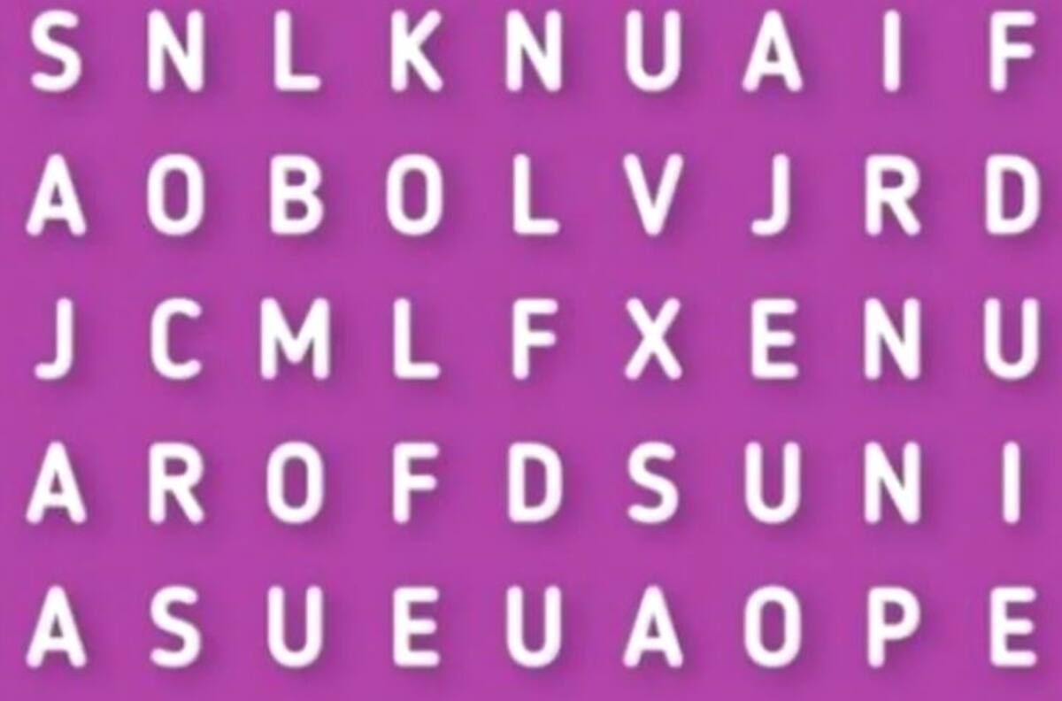 Reto: Encuentra la palabra oculta en la sopa de letras en menos de 30 segundos