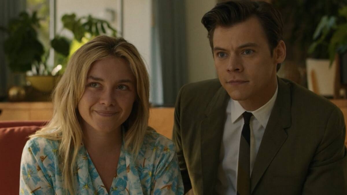 Harry Styles y Florence Pugh se besaron en secreto mientras filmaban película de Olivia Wilde