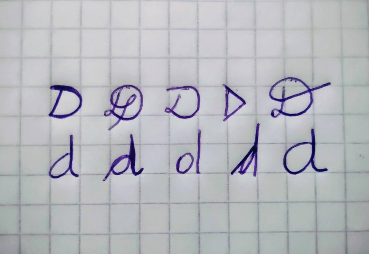 La forma en que escribes la letra D tiene mucho que revelar sobre tu personalidad.