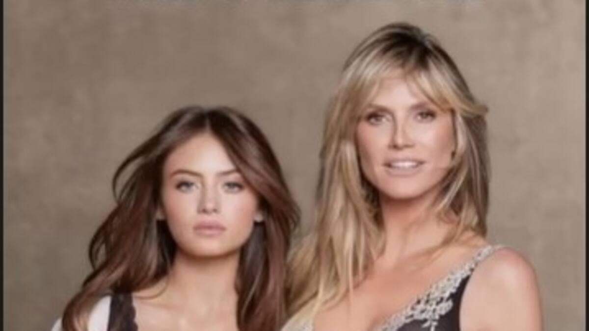 Hija de súper modelo Heidi Klum posa junto a su madre 37 años mayor y fans no saben a quién preferir