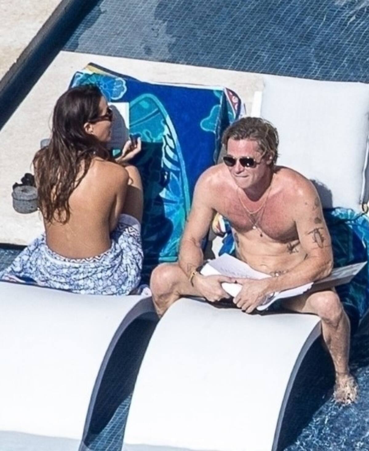 Hijos de Brad Pitt recibieron con simpatía a Inés de Ramon, la novia de papá que es 30 años menor La pareja durante unos días de vacaciones - Créditos: Instagram