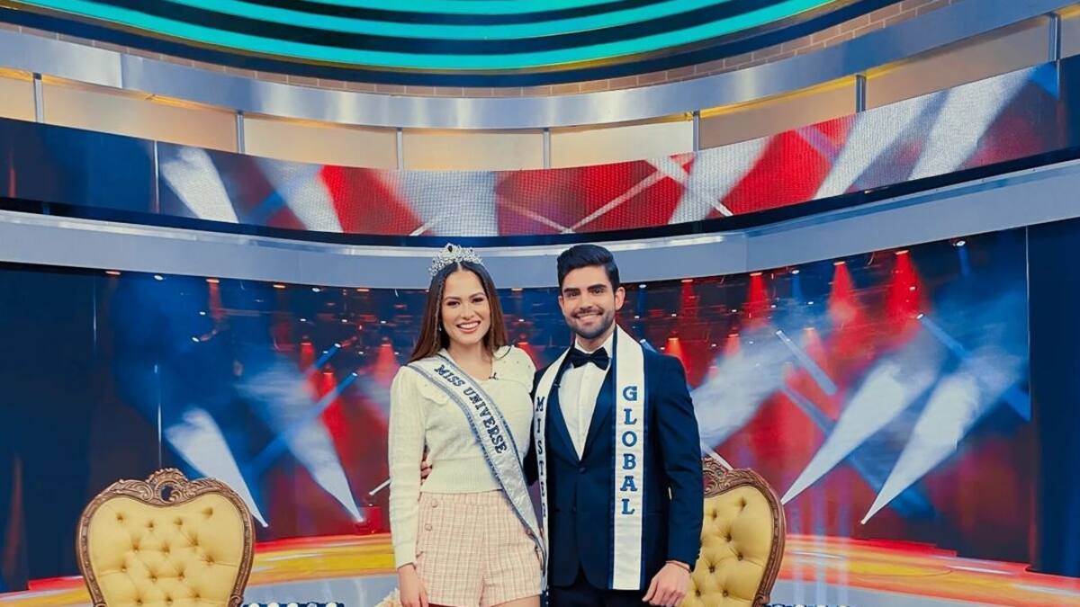 Ex Miss Universo comparte consejos con el nuevo Mister Global en amena plática