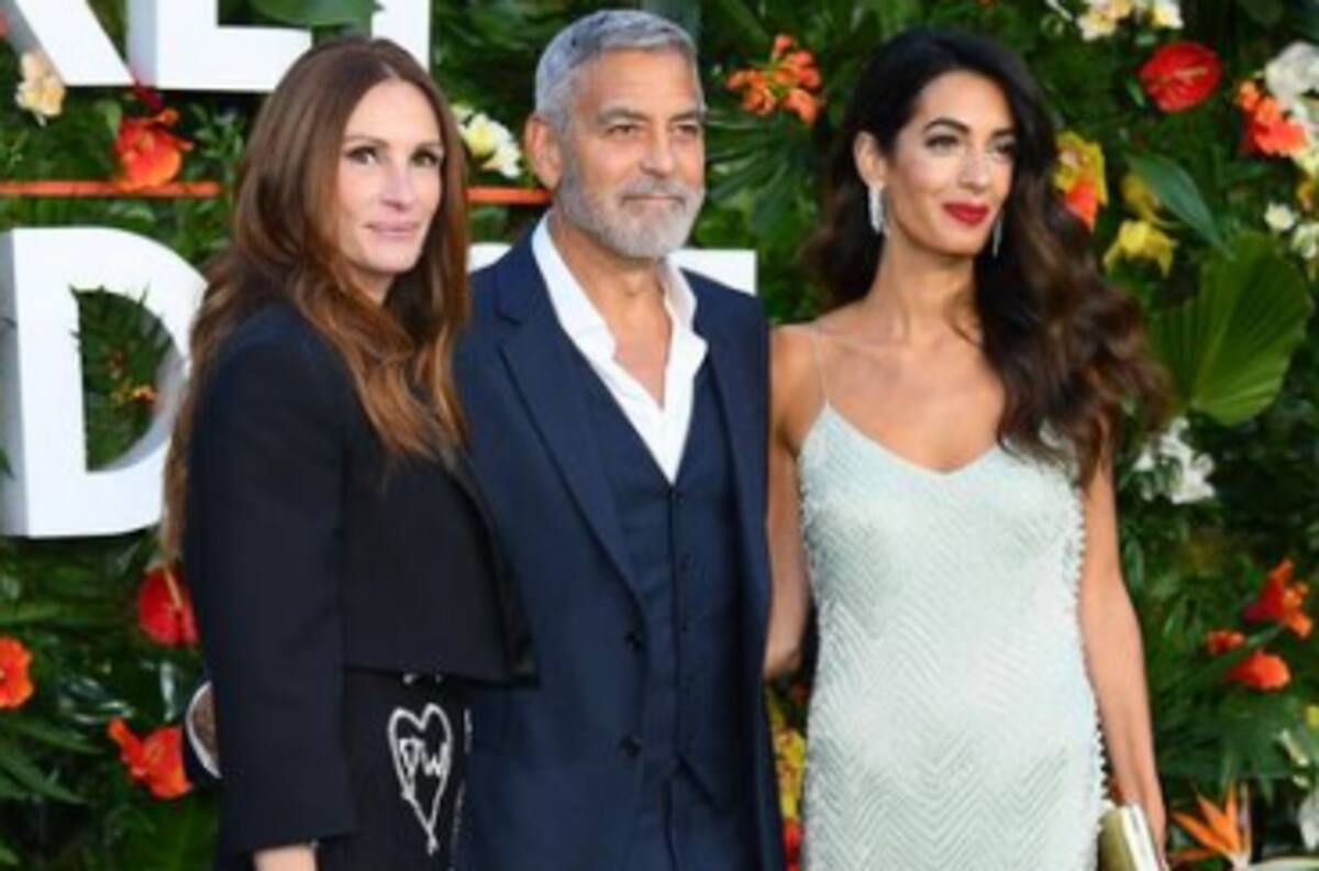 Julia Roberts, George y Amal Clooney sorprenden en el estreno de 'Ticket to Paradise'