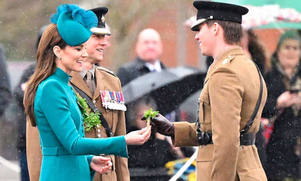 La princesa de Gales asumió el papel de Coronel de la Guardia Irlandesa el año pasado.