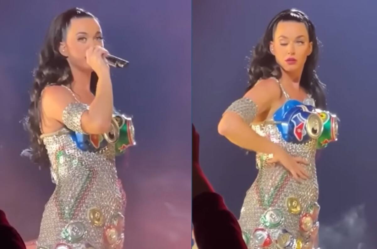 Katy Perry se burla de su párpado cerrado para anunciar sus conciertos en Las Vegas