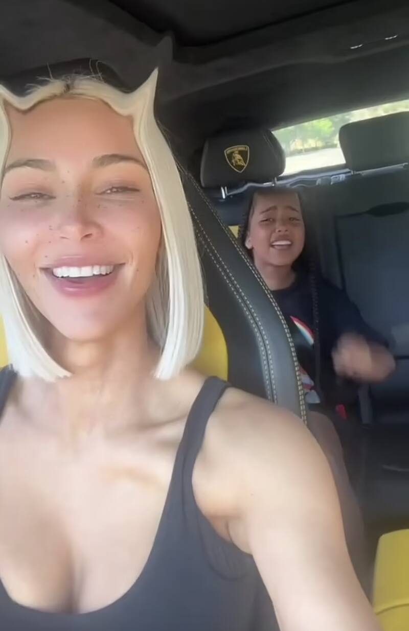 Kim Kardashian protagonizan una pelea en video North West - Créditos: Instagram