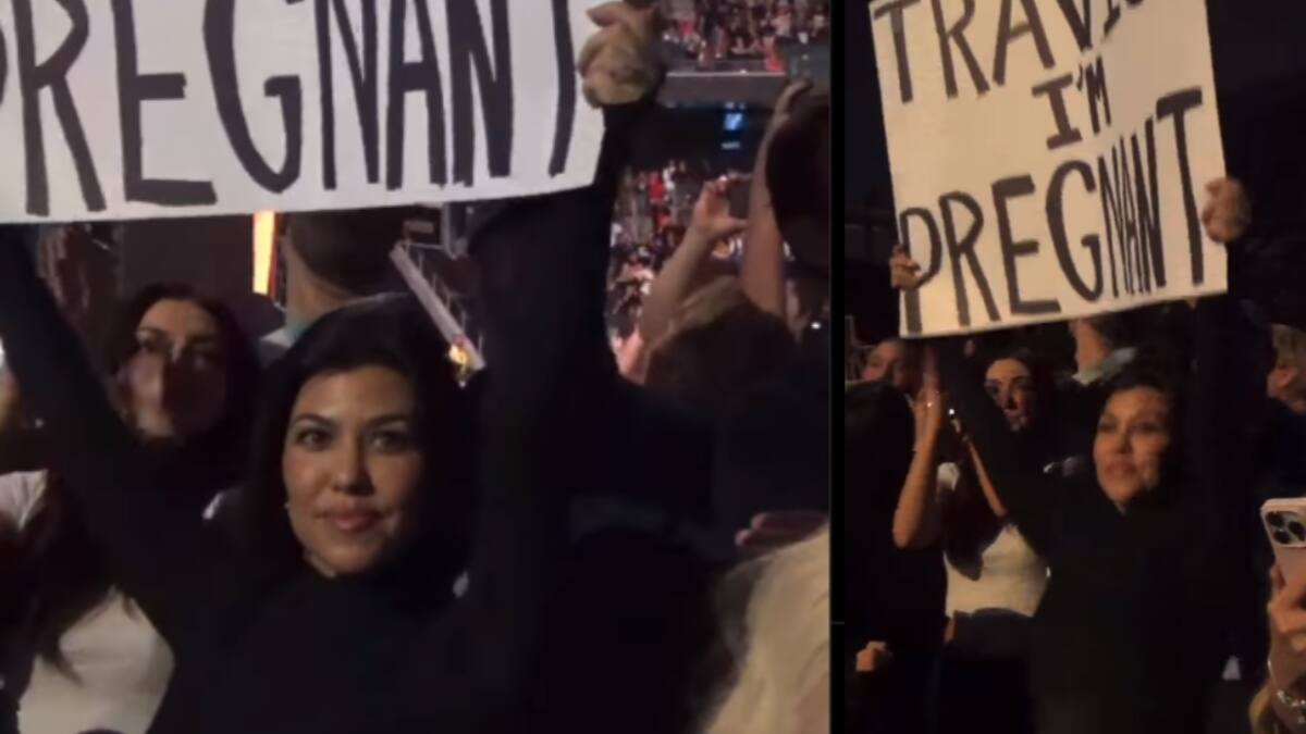 Kourtney Kardashian sorprendió a Travis Barker con anuncio de embarazo en pleno concierto de Blink-182