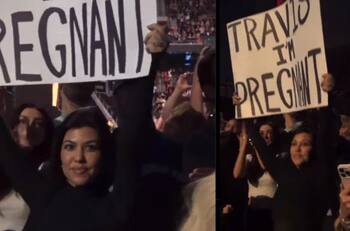 Kourtney Kardashian sorprendió a Travis Barker con anuncio de embarazo en pleno concierto de Blink-182