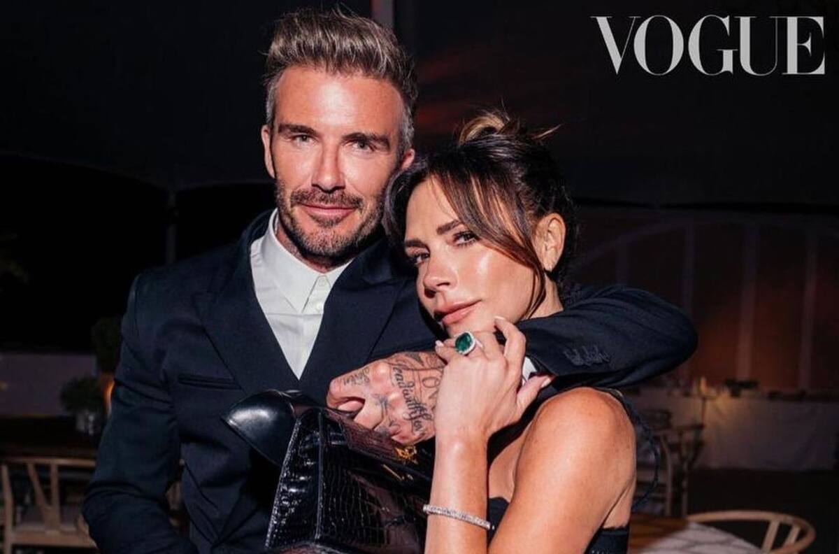 David Beckham queda admirado del diseño de su esposa Victoria en la Semana de la Moda en París