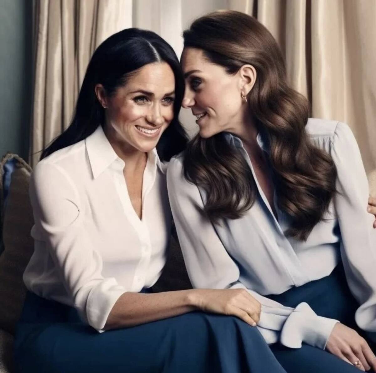 La verdad detrás de las fotos que evidencian complicidad entre Kate Middleton y Meghan Markle - Créditos: Twitter