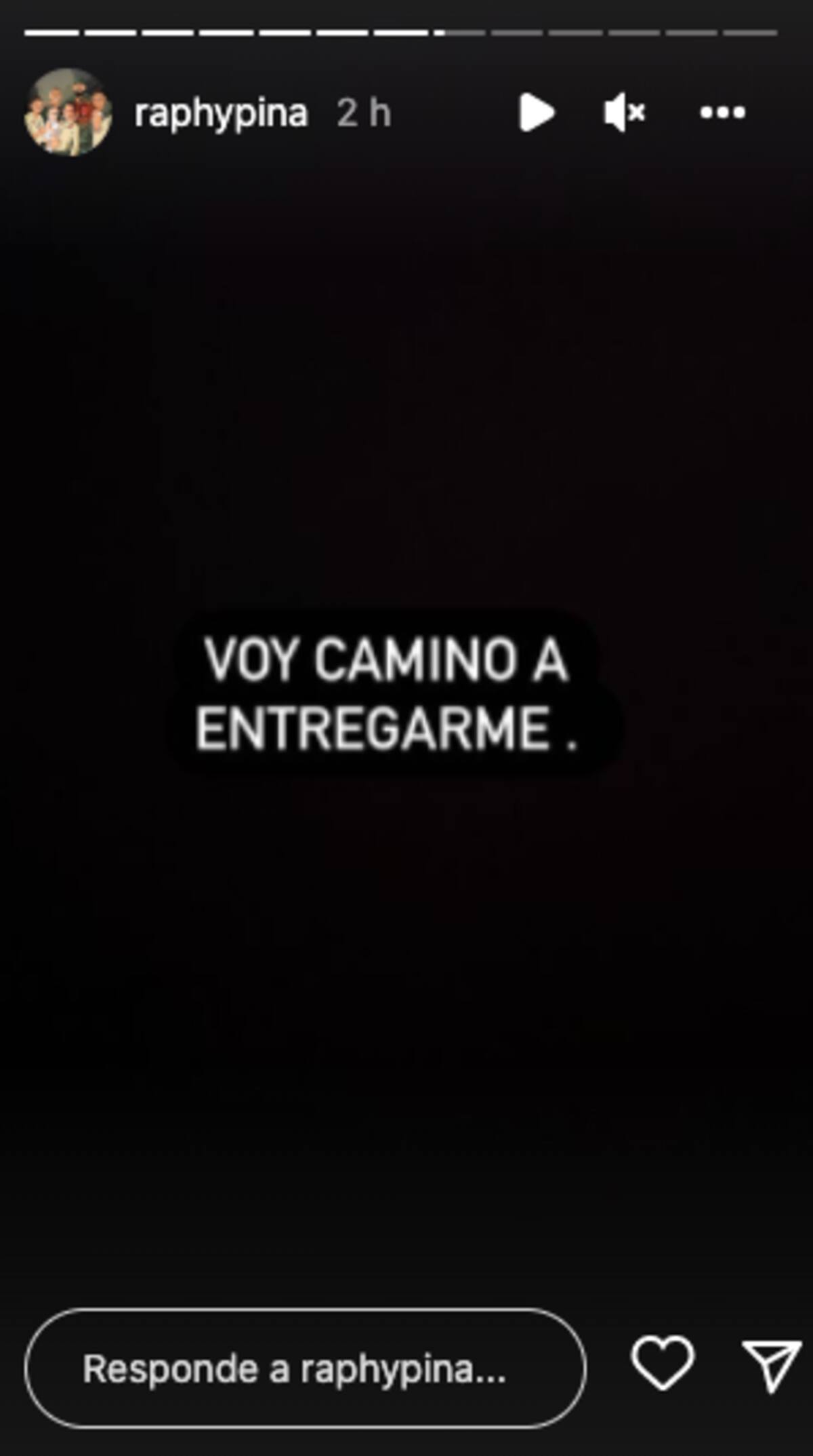 Las últimas palabras de Raphy Pina antes de entregarse - Créditos: Instagram