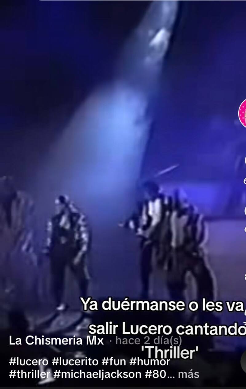 La cantante bailando Thriller