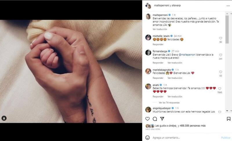 Así anuncia la pareja el nacimiento de su hija Lía