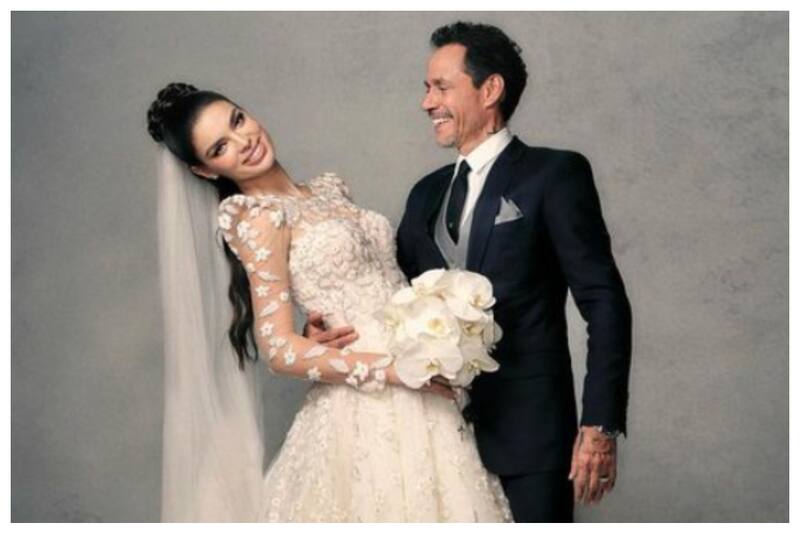Marc Anthony y Nadia Ferreira se casaron cuando la modelo estaba un par de meses de embarazo.