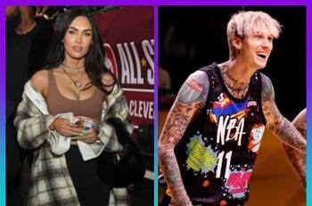 Una relajada Megan Fox apoya a su prometido en el juego 'All Star' de la NBA