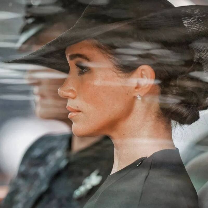 Meghan Markle durante el funeral de Isabel II. - Créditos: Instagram