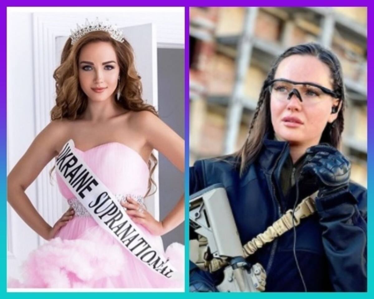 Miss Ucrania se suma a los civiles que defienden a su país - Créditos: Especial