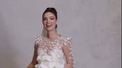 Nadia Ferreira lució radiante con su espectacular vestido de novia junto con Marc Anthony