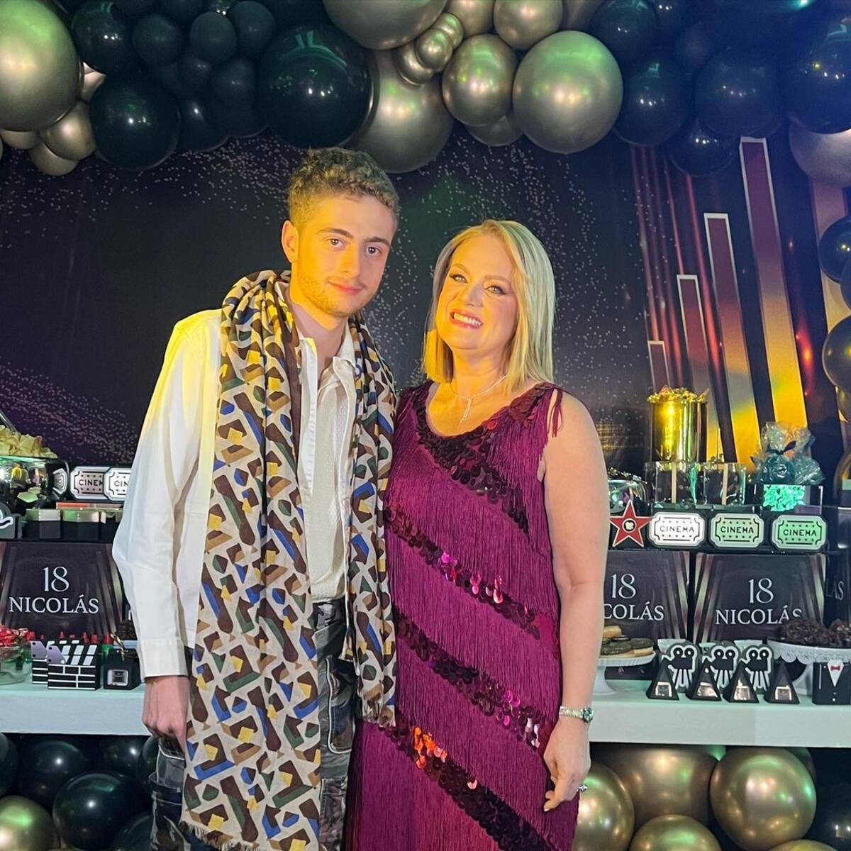 Nicolás cumplió 18 años y su mamá, Erika Buenfil, le organizó una fiesta - Créditos: Instagram